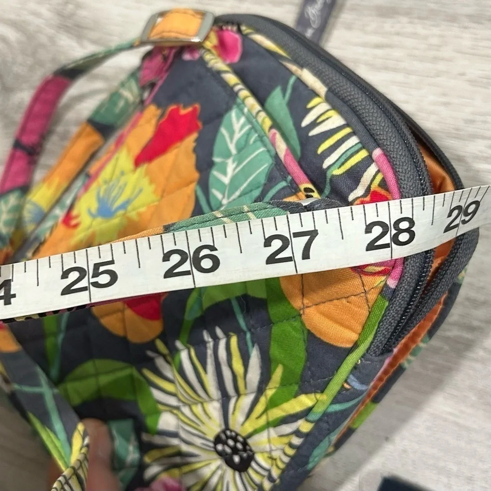 Vera Bradley Jazzy Blooms Bright Small Multi Compartment Crossbody Bag Purse
